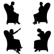 Vector Silhouette Of People N540