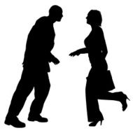 Vector silhouettes of business people N67