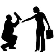 Vector silhouettes of business people N74