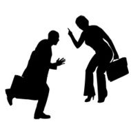 Vector silhouettes of business people N77