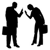 Vector silhouettes of business people N80