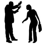 Vector silhouettes of business people N85