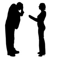 Vector silhouettes of business people N86