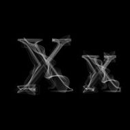 Smoke font Letter X N2