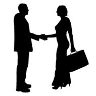 Vector silhouettes of business people N88