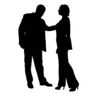 Vector silhouettes of business people N92