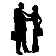 Vector silhouettes of business people N93