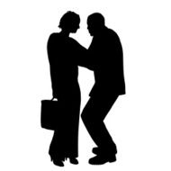 Vector silhouettes of business people N94