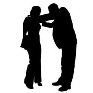 Vector silhouettes of business people N95