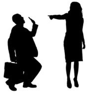 Vector silhouettes of business people N103