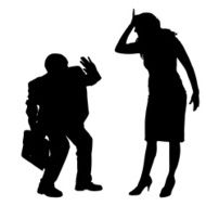 Vector silhouettes of business people N104