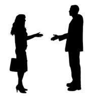 Vector silhouettes of business people N106