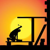 Vector silhouette of a man N581