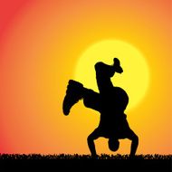 Vector silhouette of man N76
