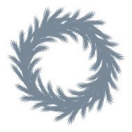 Christmas tree wreath silhouette