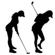 Vector silhouette of the woman N67