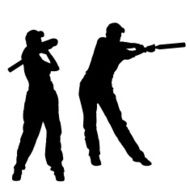 Vector silhouette of the woman N68