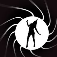 Vector silhouettes of woman N73
