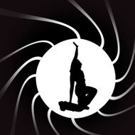 Vector silhouettes of woman N76