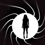 Vector silhouettes of sexy woman