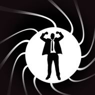 Vector silhouettes of man N54