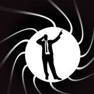 Vector silhouettes of man N55