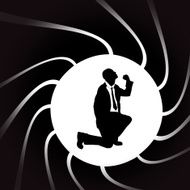 Vector silhouettes of man N57