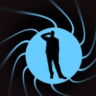 Vector silhouettes of man N58