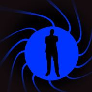 Vector silhouettes of man N59