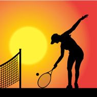 Vector silhouette of the woman N70