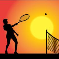 Vector silhouette of the woman N71