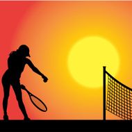 Vector silhouette of the woman N72