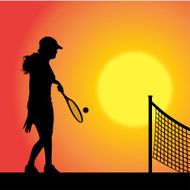 Vector silhouette of the woman N73