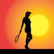 Vector silhouette of the woman N78
