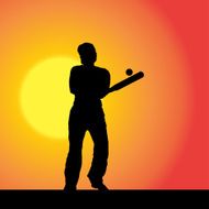 Vector silhouette of the woman N80