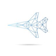 Airplane abstract isolated on a white backgrounds vector illustration N4