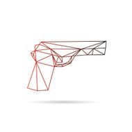 Gun abstract isolated on a white backgrounds vector illustration