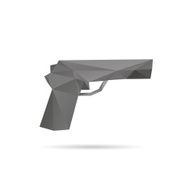 Gun abstract isolated on a white backgrounds vector illustration N2