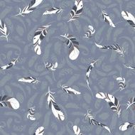 cartoon feathers pattern N2