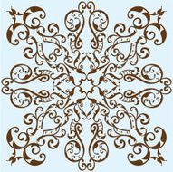 Victorian scroll flower