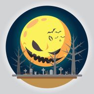 Flat design of evil moon N2