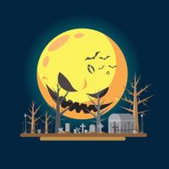 Flat design of evil moon N3
