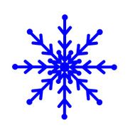 blue snowflake on a white background