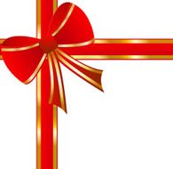 abstract background with a red bow and mestome for text