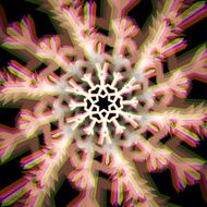 Christmas snowflake sign with aberrations N2