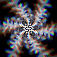 Christmas snowflake sign with aberrations N4