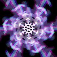 Christmas snowflake sign with aberrations N6