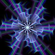 Christmas snowflake sign with aberrations N7