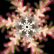 Christmas snowflake sign with aberrations N9