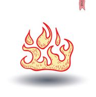 Fire Flame Icon Isolated Vector illustration N5